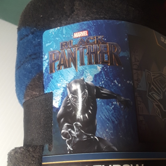 Marvel Black Panther Plush Throw blanket No Offer - Picture 8 of 8